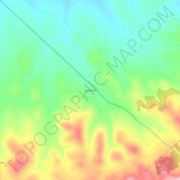 Carte topographique La Zarza, altitude, relief