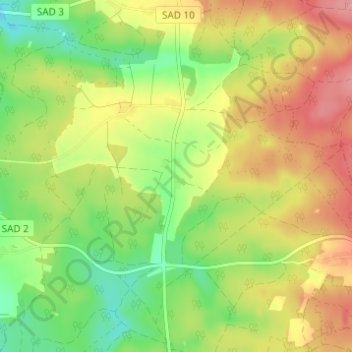 Carte topographique Kirchenbuch, altitude, relief