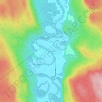 Carte topographique La Croche, altitude, relief