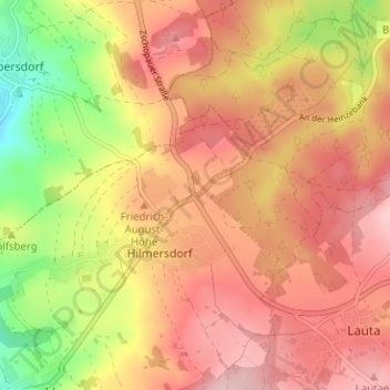 Carte topographique Heinzebank, altitude, relief