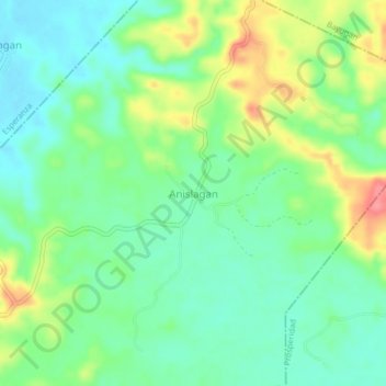 Carte topographique Anislagan, altitude, relief