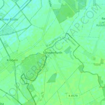 Carte topographique Schweinfurth, altitude, relief