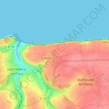 Carte topographique Ectot, altitude, relief