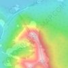 Carte topographique Mount Baldy, altitude, relief