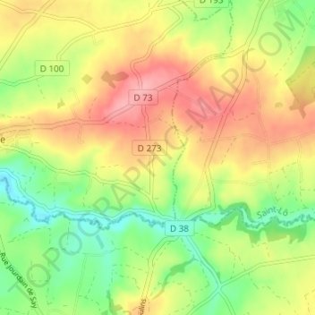 Carte topographique Le Tasset, altitude, relief