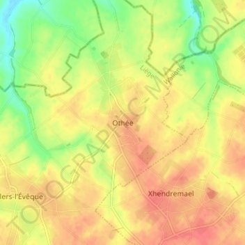 Carte topographique Othée, altitude, relief