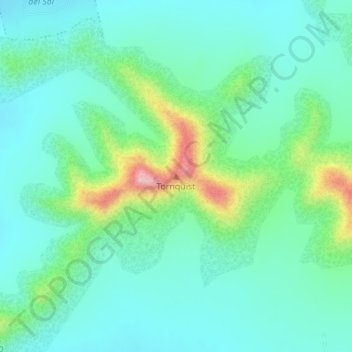 Carte topographique Tornquist, altitude, relief