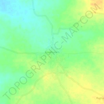 Carte topographique Kowthalam, altitude, relief