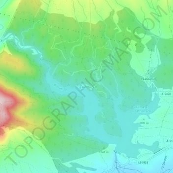 Carte topographique Oliegos (Ruinas), altitude, relief