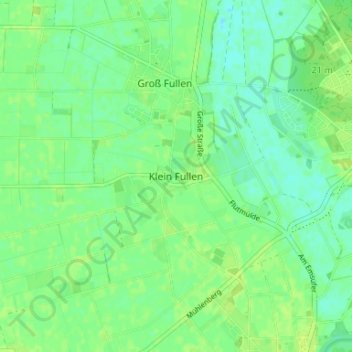 Carte topographique Klein Fullen, altitude, relief