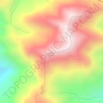Carte topographique Coppo Balelu, altitude, relief