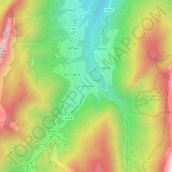 Carte topographique Saint-Philibert, altitude, relief