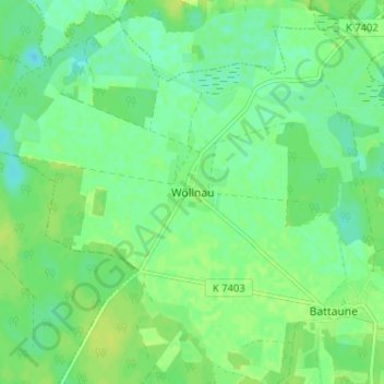 Carte topographique Wöllnau, altitude, relief