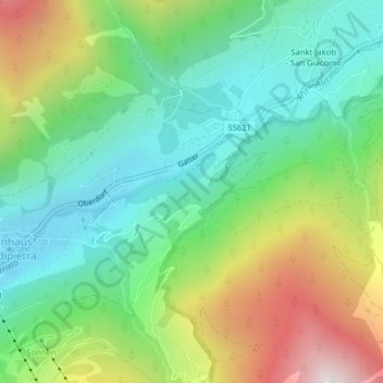 Carte topographique Eastern Alps, altitude, relief