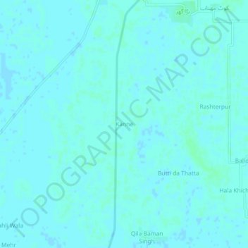 Carte topographique Kanne, altitude, relief