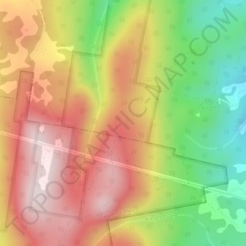Carte topographique Perrins Ridge, altitude, relief