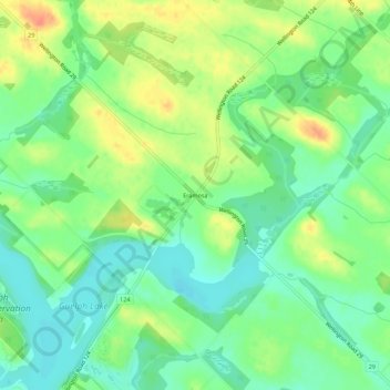 Carte topographique Eramosa, altitude, relief