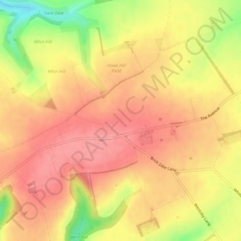 Carte topographique High Hunsley, altitude, relief