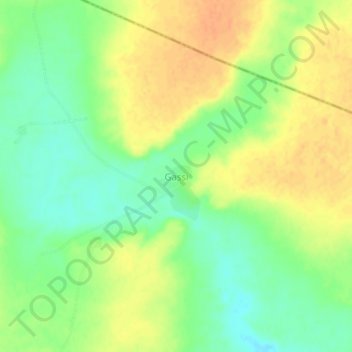 Carte topographique Gassi, altitude, relief
