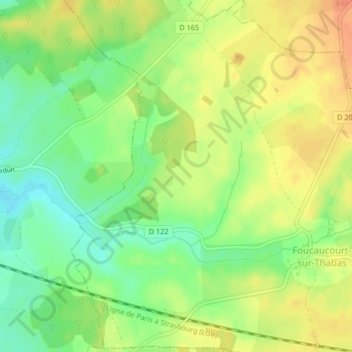 Carte topographique Bausset, altitude, relief