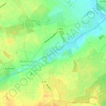 Carte topographique Dormelle, altitude, relief