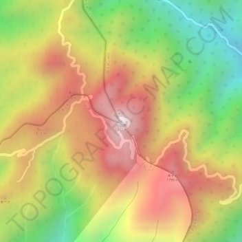 Carte topographique 石坑崆, altitude, relief