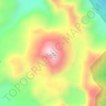 Carte topographique Rungwe, altitude, relief