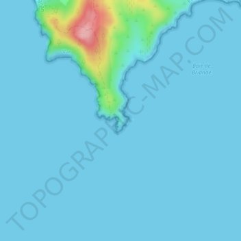Carte topographique Cap Lardier, altitude, relief