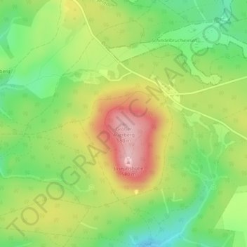 Carte topographique Großer Auerberg, altitude, relief