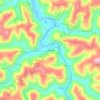 Carte topographique Creekville, altitude, relief