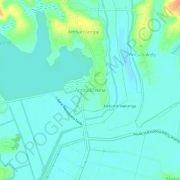 Carte topographique Ambodifasina, altitude, relief