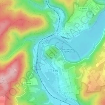 Carte topographique Ochsenbühl, altitude, relief