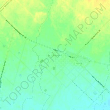 Carte topographique Mechongué, altitude, relief