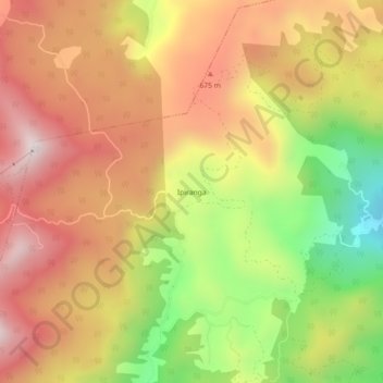 Carte topographique Ipiranga, altitude, relief