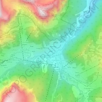 Carte topographique Segh, altitude, relief