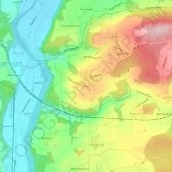 Carte topographique Mauss, altitude, relief