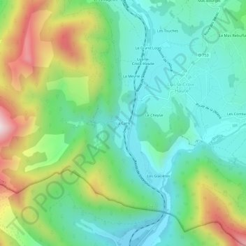 Carte topographique La Caire, altitude, relief