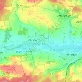 Carte topographique Vorra, altitude, relief