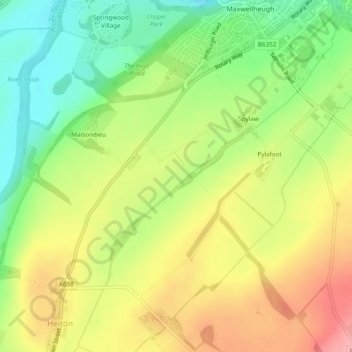 Carte topographique Doghill, altitude, relief