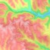 Carte topographique Becker Highlands, altitude, relief