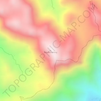 Carte topographique Bulu Batubellang, altitude, relief