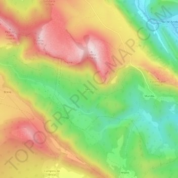 Carte topographique Perros, altitude, relief