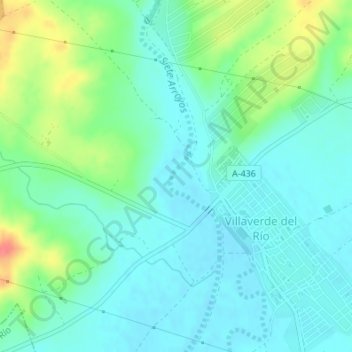 Carte topographique Giley, altitude, relief