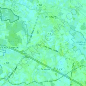 Carte topographique Bruchschläge, altitude, relief