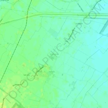 Carte topographique Vedrana, altitude, relief