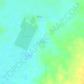 Carte topographique Ksar Ghilane, altitude, relief