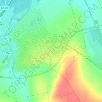 Carte topographique Le Cardinal, altitude, relief
