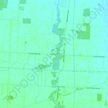 Carte topographique Woodslee, altitude, relief