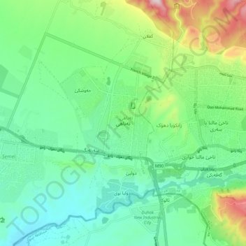 Carte topographique Tanahi, altitude, relief