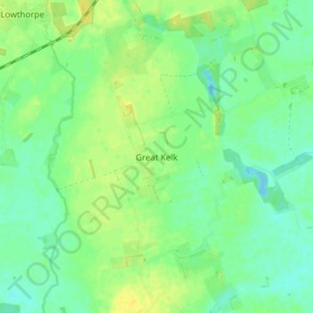 Carte topographique Great Kelk, altitude, relief